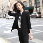 Double-breasted Blazer / Dress Pants / Skirt / Shirt / Set