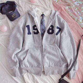 Number Zip Hoodie
