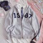 Number Zip Hoodie