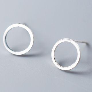 925 Sterling Silver Hoop Ear Stud As Shown In Figure - One Size
