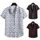 Short-sleeve Crescent Print Shirt