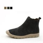 Lug-sole Suede Ankle Boots