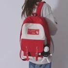 Rabbit Charm Two-tone Canvas Backpack