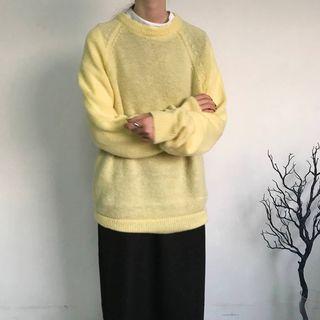Plain Sweater Yellow - One Size