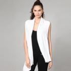 Open-front Long Vest White - One Size