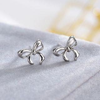 Bow Stud Earring 1 Pair - As Shown In Figure - One Size