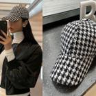 Houndstooth Cap Black - One Size