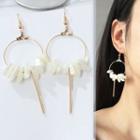 Scallop & Bar Hoop Earring 1 Pair - Gold - One Size