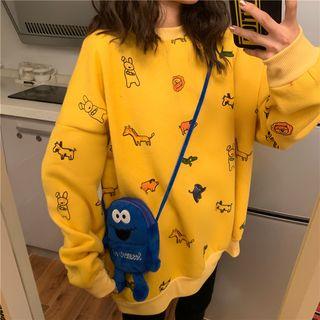 Print Oversized Pullover