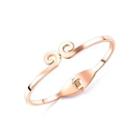 Fashion Creative Plated Rose Gold Tightening Mantra 316l Stainless Steel Bracelet Rose Gold - One Size