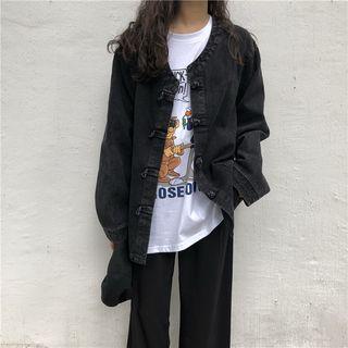 Frog Buttoned Denim Jacket