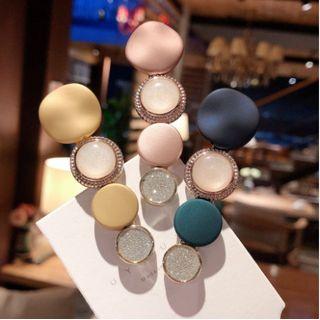 Faux Crystal & Alloy Disc Hair Clip