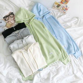 Label Tag Zip Hooded Jacket