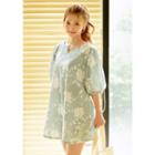 Puff-sleeve Shift Dress