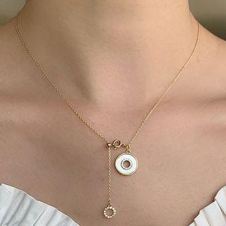 Shell Pendant Alloy Necklace Gold - One Size