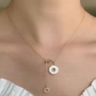 Shell Pendant Alloy Necklace Gold - One Size
