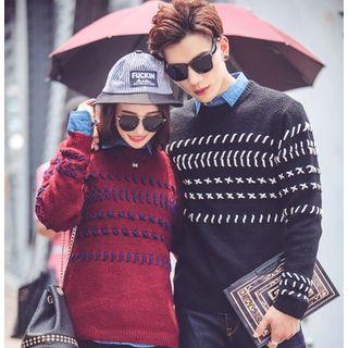 Stitched Matching Couple Sweater