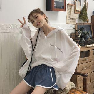 Hood Long-sleeve Top / Piped Shorts