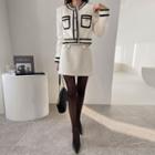 Piped Dumble Mini A-line Skirt