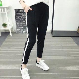 Contrast Trim Tapered Pants