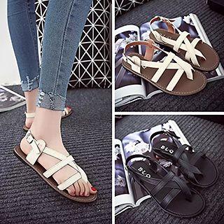 Strappy Toe Loop Sandals