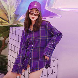 Plaid Shirt Stripe - Purple - One Size
