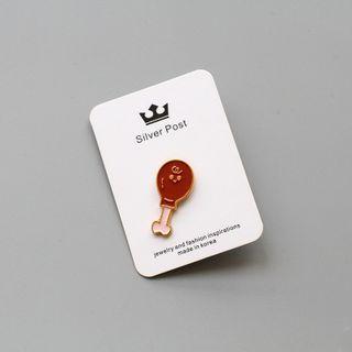 Chicken Drumstick Alloy Brooch Chicken Legs - Red - One Size