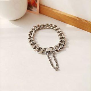 Chunky Chain Alloy Bracelet 1 Pc - Bracelet - Silver - One Size