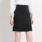 Mini Striped A-line Skirt