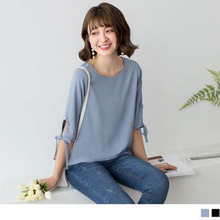 Beaded Lace Up Cuff Top