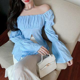 Flare-sleeve Slit Top