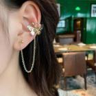 Alloy Butterfly Chained Earring 1 Piece - Gold - One Size