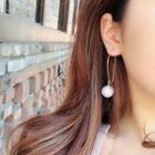 Faux-pearl Long Earring