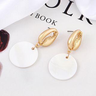 Alloy Shell Shell Disc Dangle Earring 1 Pair - As Shown In Figure - One Size