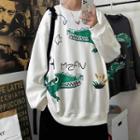 Long-sleeve Graffiti Print Sweatshirt