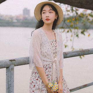 3/4 Sleeve Chiffon Light Jacket
