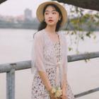 3/4 Sleeve Chiffon Light Jacket