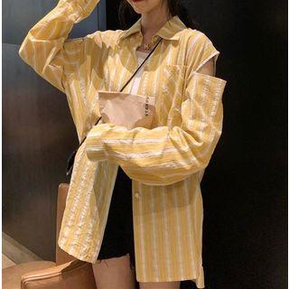 Striped Cutout Shirt