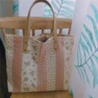 Printed Tote Bag With Faux Leather Handle