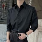 Elbow-sleeve Padded-shoulder Shirt