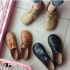 Lace Up Faux Leather Shoes