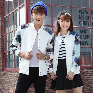 Couple Matching Print Panel Jacket