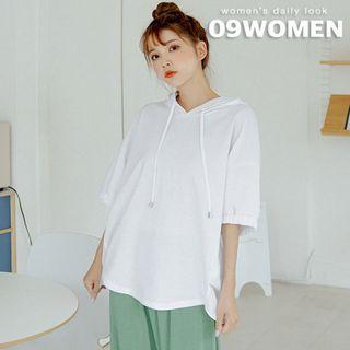 Plus Size Dip-back Oversized Hoodie