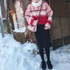 Patterned Sweater / Pencil Skirt / Set