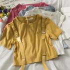 Details Slim-fit Crop T-shirt In 6 Colors