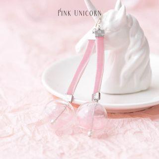Glass Strap Drop Earring