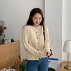 Woolen Cable-knit Cardigan