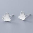 925 Sterling Silver Heart Earring 1 Pair - S925 Silver - Silver - One Size