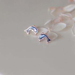 925 Sterling Silver Dolphin Earring