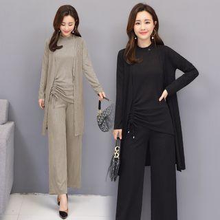 Set: Tank Top + Jacket + Wide Leg Pants